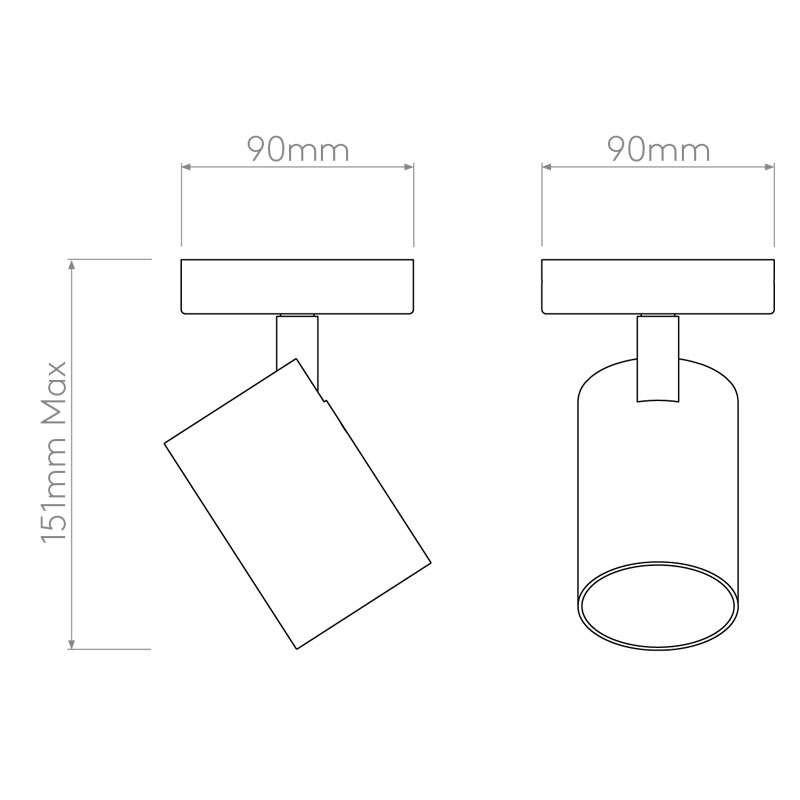 Astro Lighting Aqua Single Spotlight | All Square Lighting