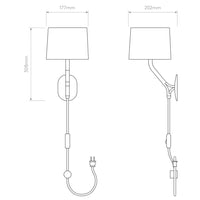 Astro Lighting Arbor Plug-In Wall Light | All Square Lighting