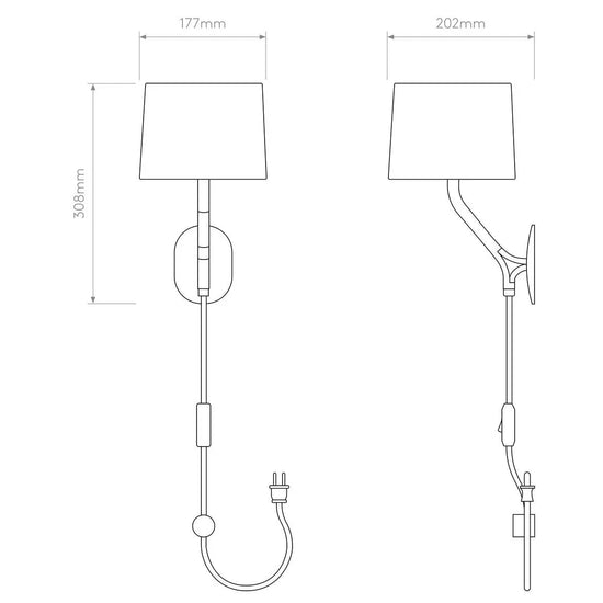 Arbor Plug-In Wall Light