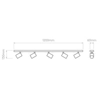 Astro Lighting Ascoli Five Bar Spotlight | All Square Lighting
