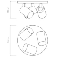 Astro Lighting Ascoli Triple Round Spotlight | All Square Lighting