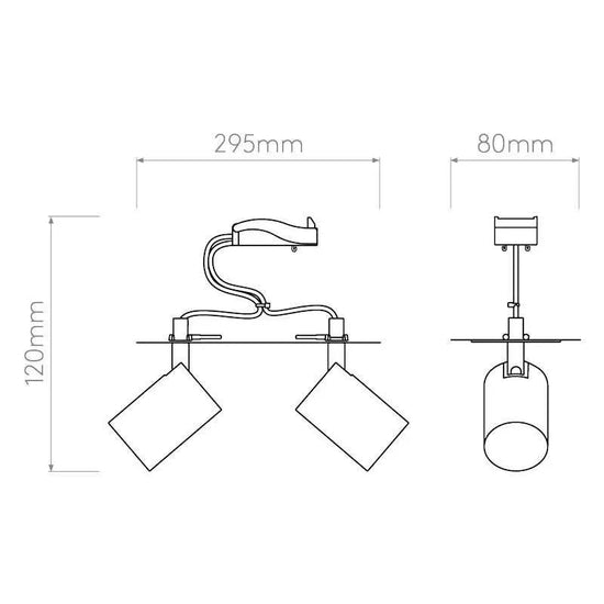 Ascoli Twin Recessed Spotlight