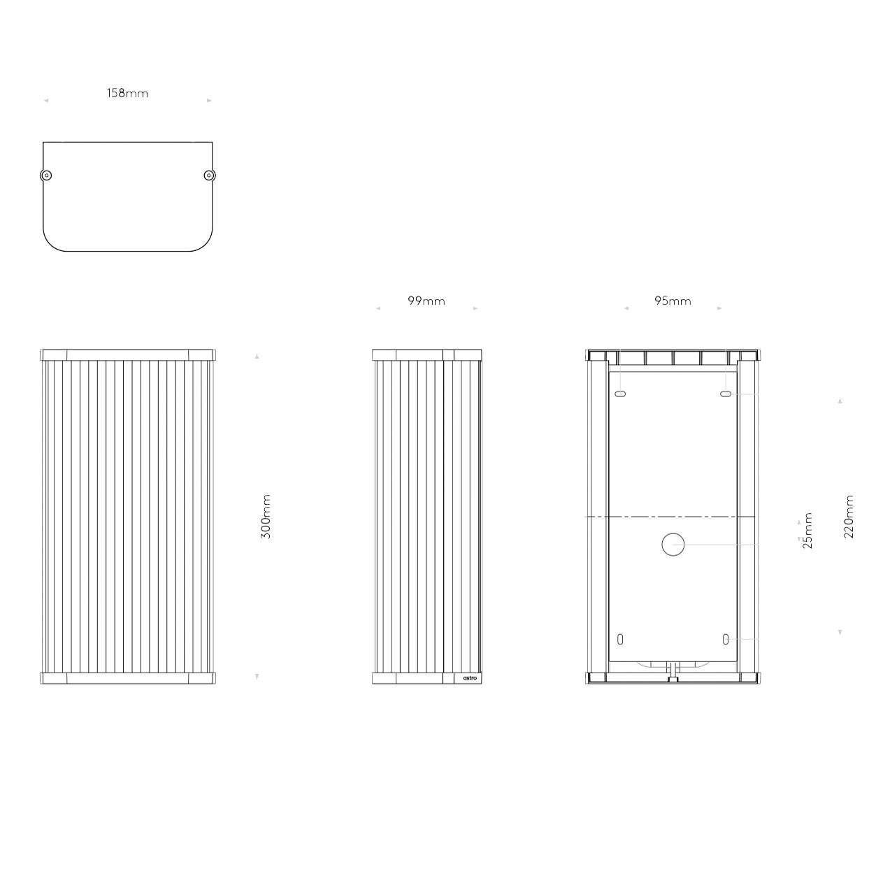 Astro Lighting Avignon Square 300 Wall Light | All Square Lighting