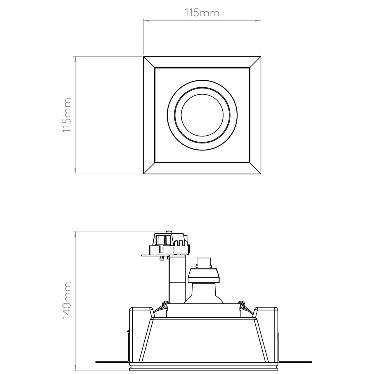 Blanco Square Adjustable Downlight