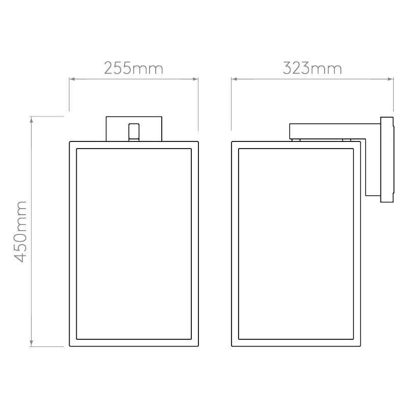 Box Lantern 450 Wall Light