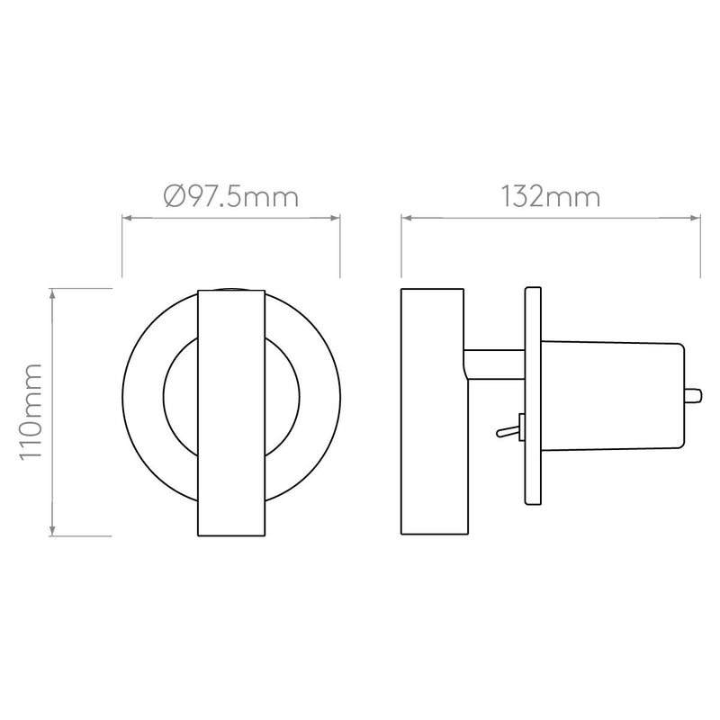 Enna Recess Switched LED Wall Light