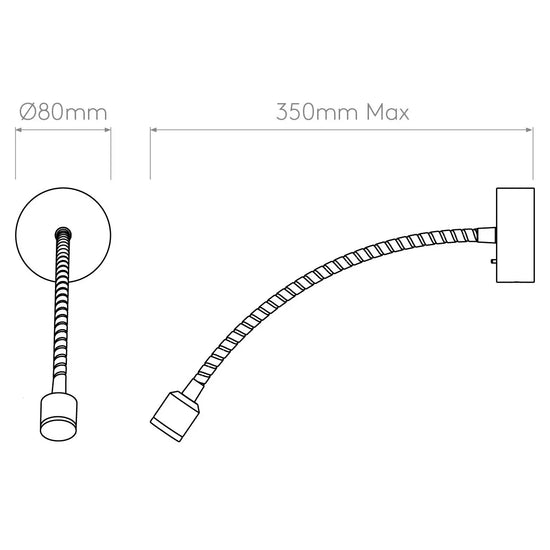 Fosso Switched LED Wall Light