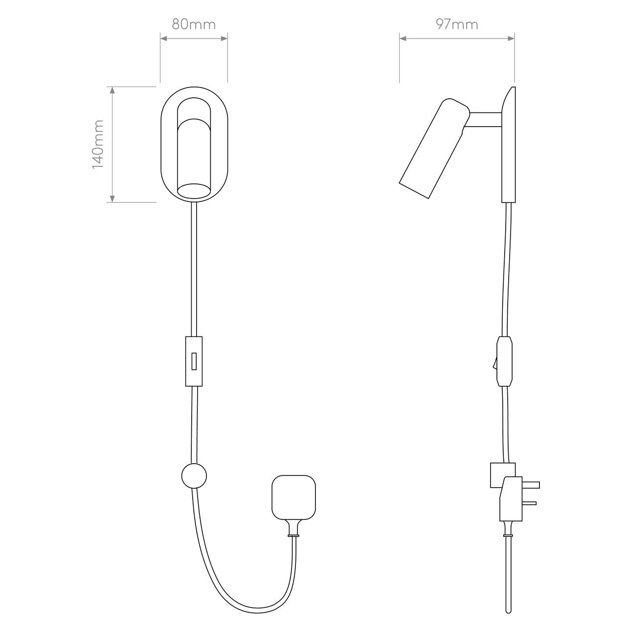 Gio Plug-In Wall Light