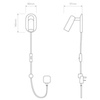 Astro Lighting Gio Plug-In Wall Light | All Square Lighting