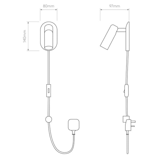 Gio Plug-In Wall Light
