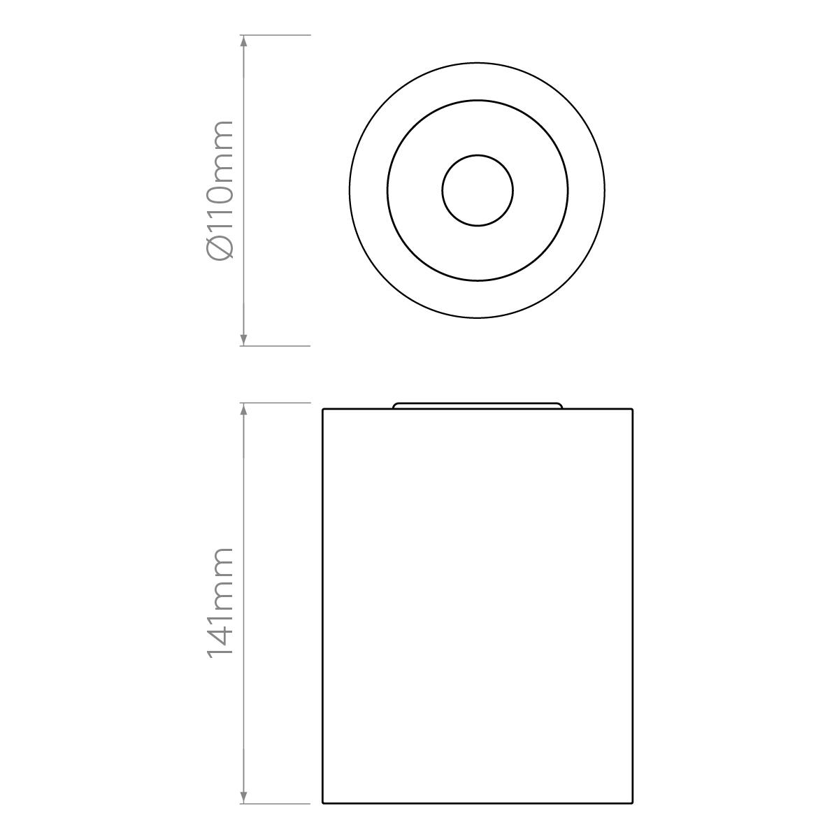 Kos Round Concrete Ceiling Light