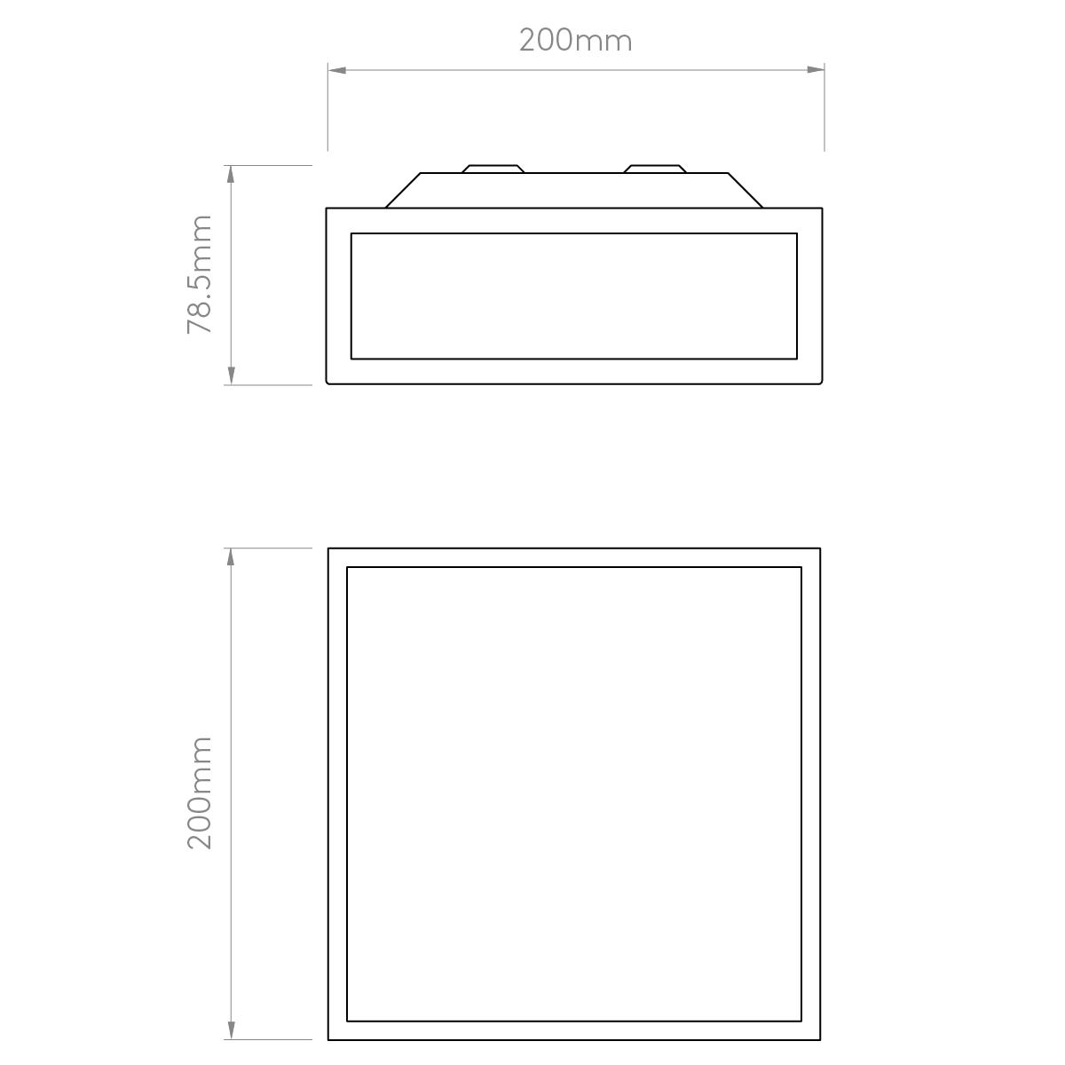 Mashiko 200 Square Ceiling Light