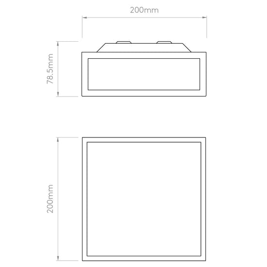Mashiko 200 Square Ceiling Light