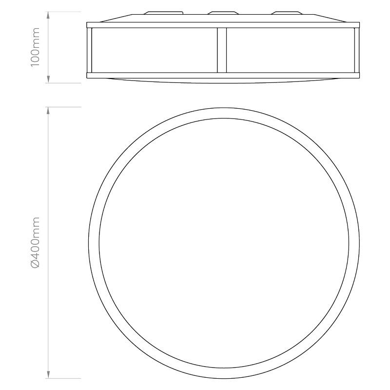 Mashiko 400 Round Ceiling Light
