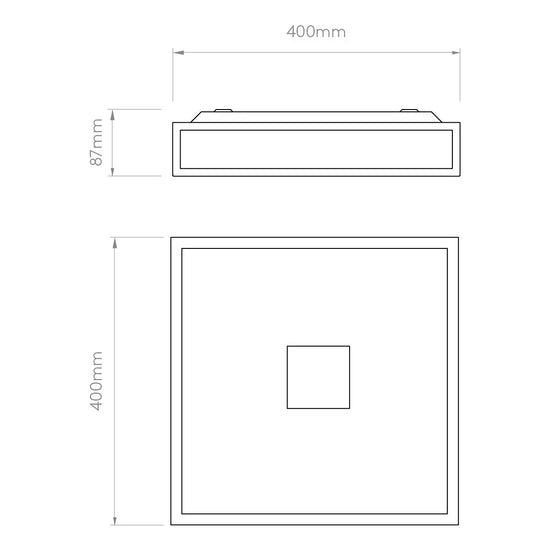 Mashiko Classic 400 Square Ceiling Light