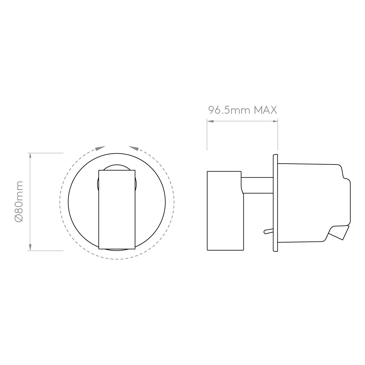 Astro Lighting Micro Recess Switched Spotlight | All Square Lighting