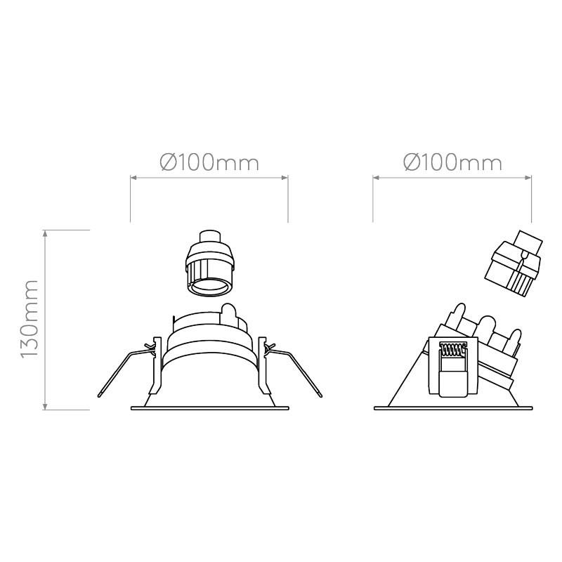 Minima Slimline 25° Fire-Rated IP65 Downlight