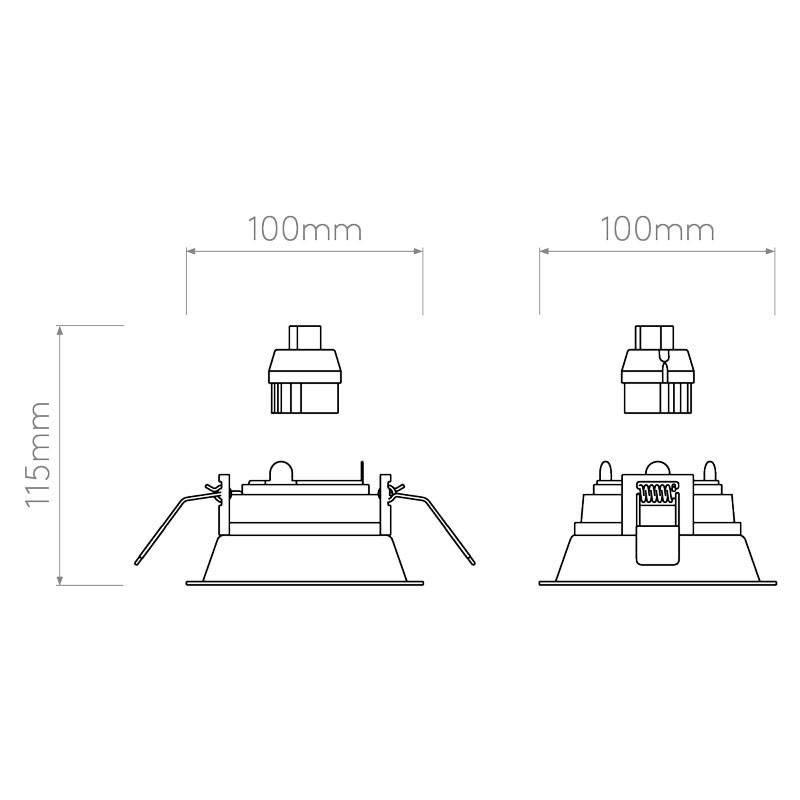 Minima Slimline Square Adjustable Fire-Rated Downlight