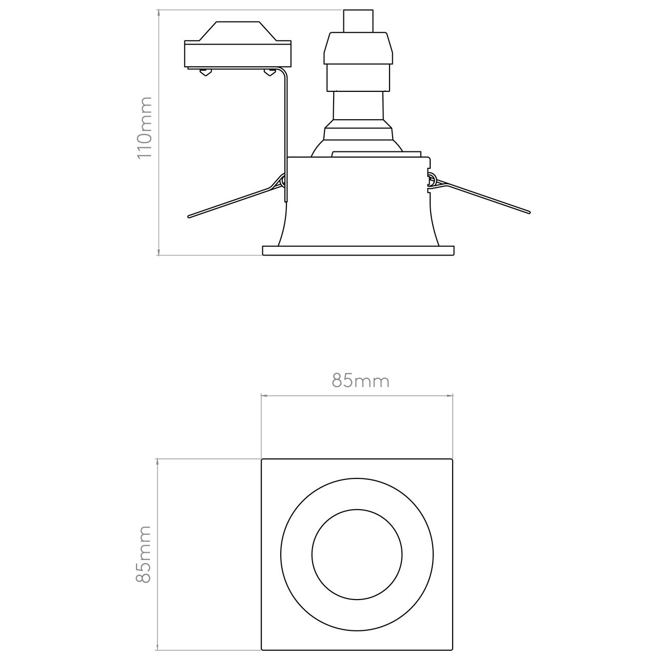 Minima Square IP65 Downlight