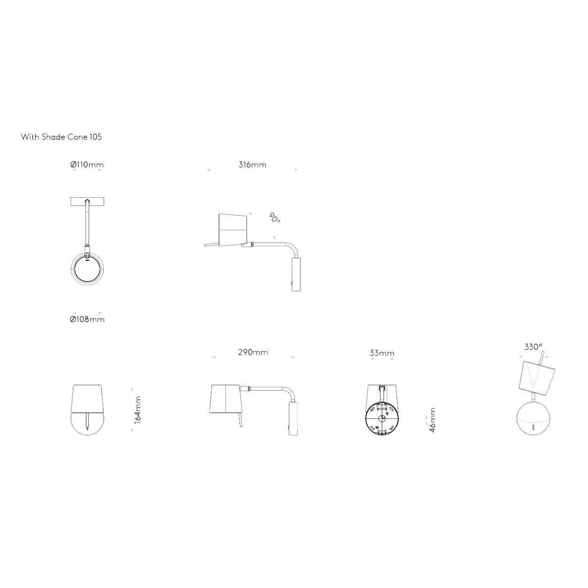 Miura Swing Arm Wall Light