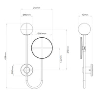 Astro Lighting Orb Mirror Wall Light | All Square Lighting