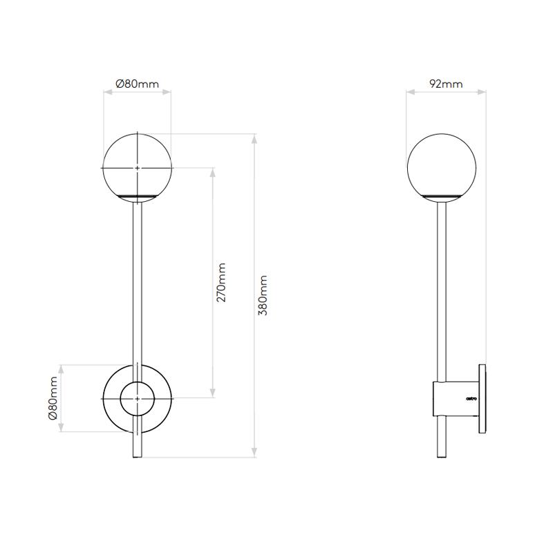 Astro Lighting Orb Single Wall Light | All Square Lighting