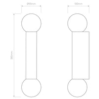 Astro Lighting Ortona Twin Wall Light | All Square Lighting