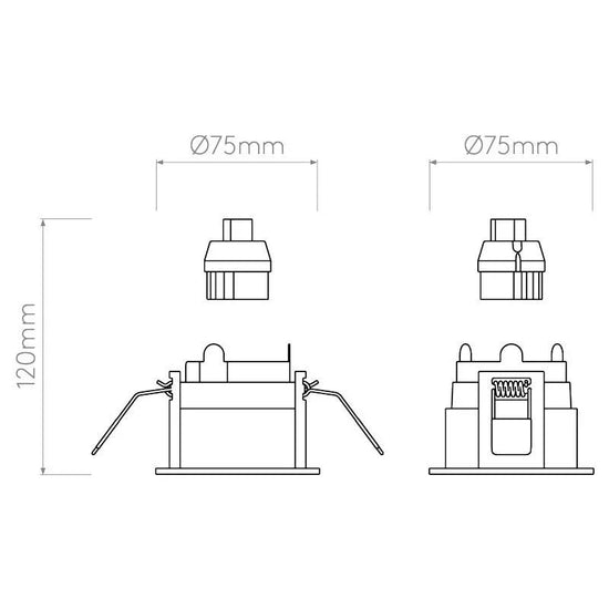 Pinhole Slimline Round Fixed Fire-Rated IP65