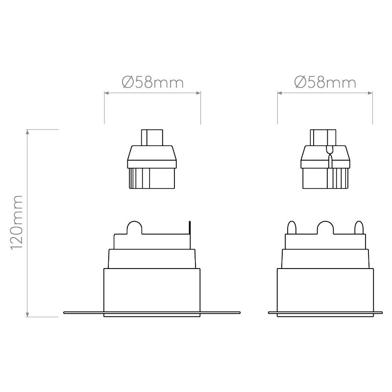 Pinhole Slimline Round Flush Fixed Fire-Rated IP65 Downlight