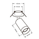 100% Light UK Snipe GU10 Recessed Spotlight | All Square Lighting