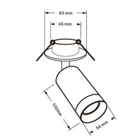 100% Light UK Snipe GU10 Recessed Spotlight | All Square Lighting