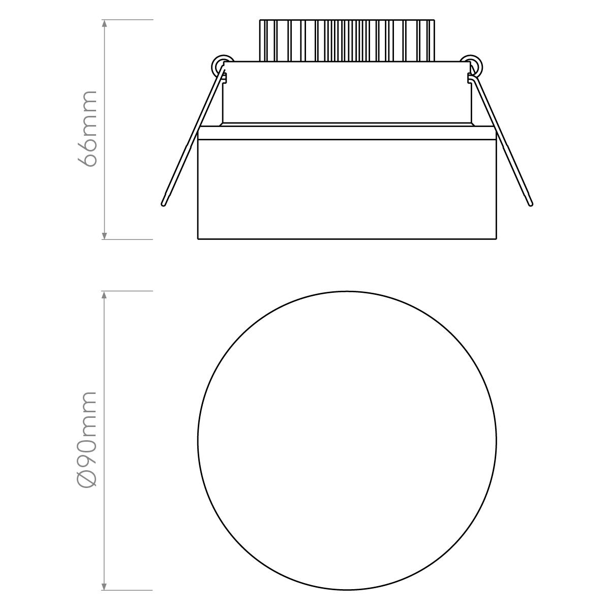 Vancouver Round 90 LED Ceiling Light