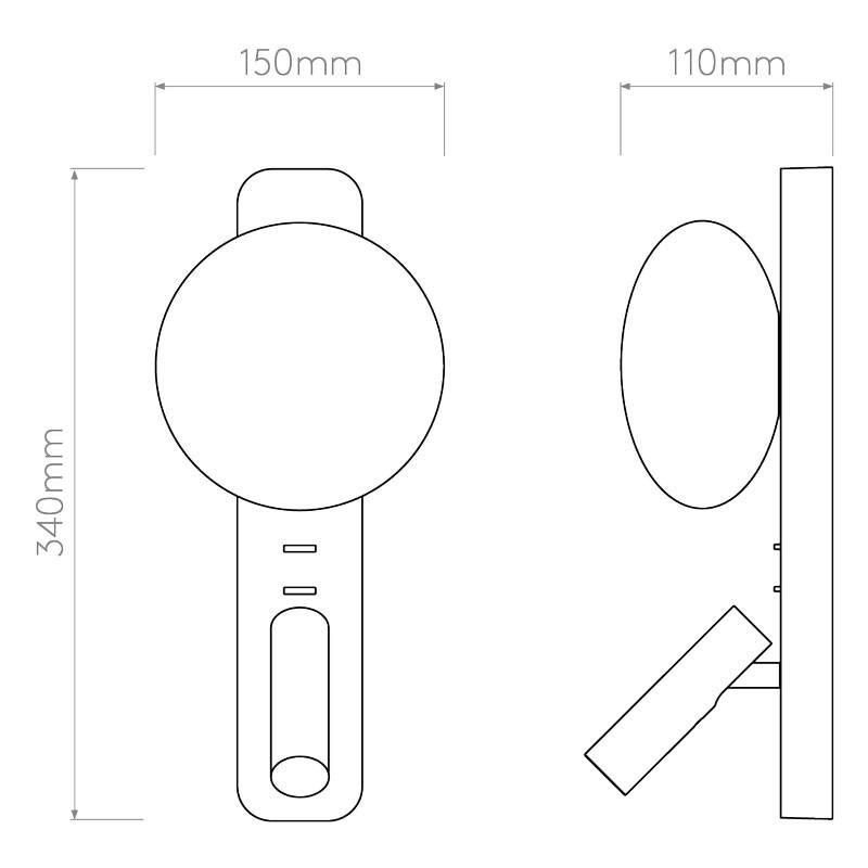 Zeppo Reader Wall Light