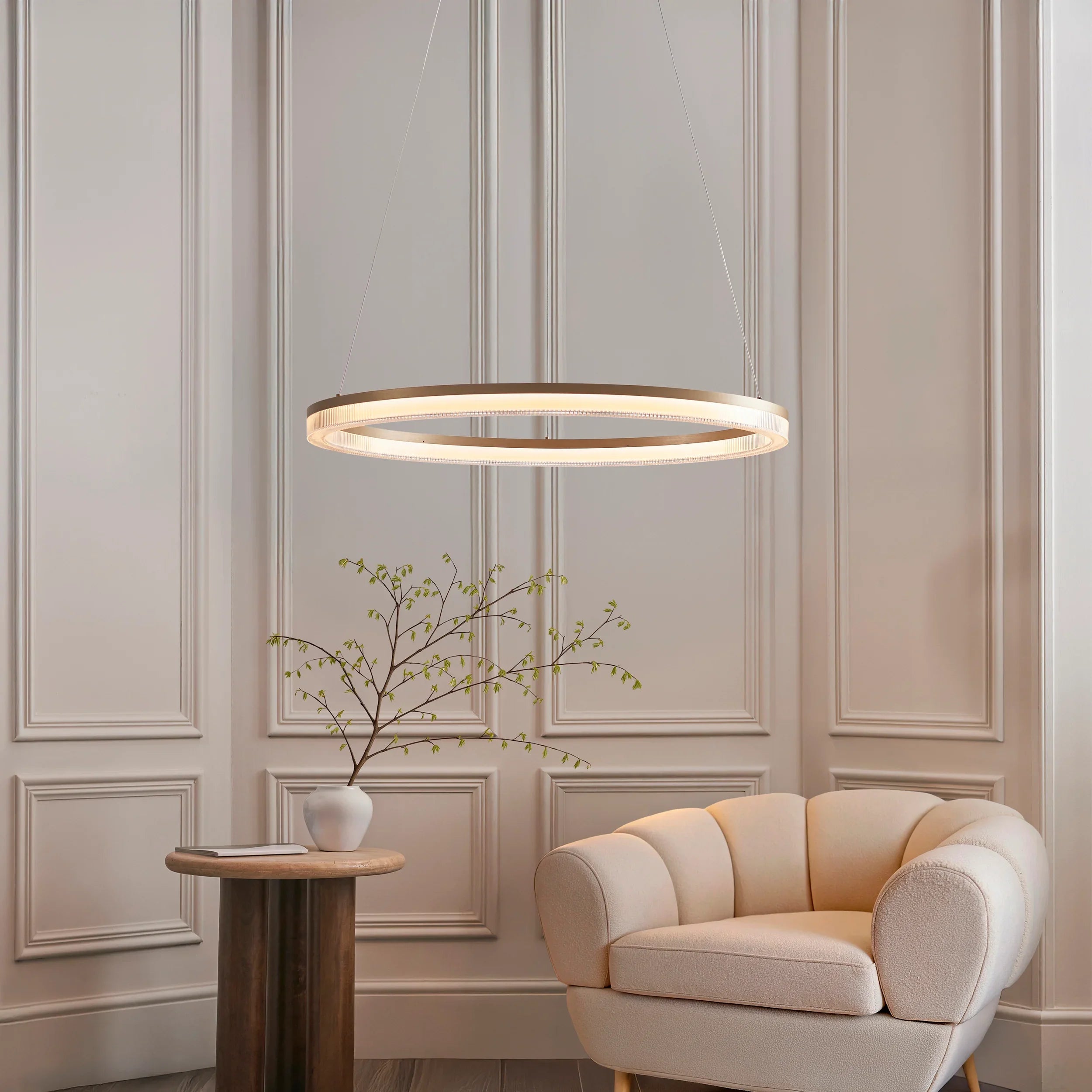 Helio Ripple Hoop Pendant Light