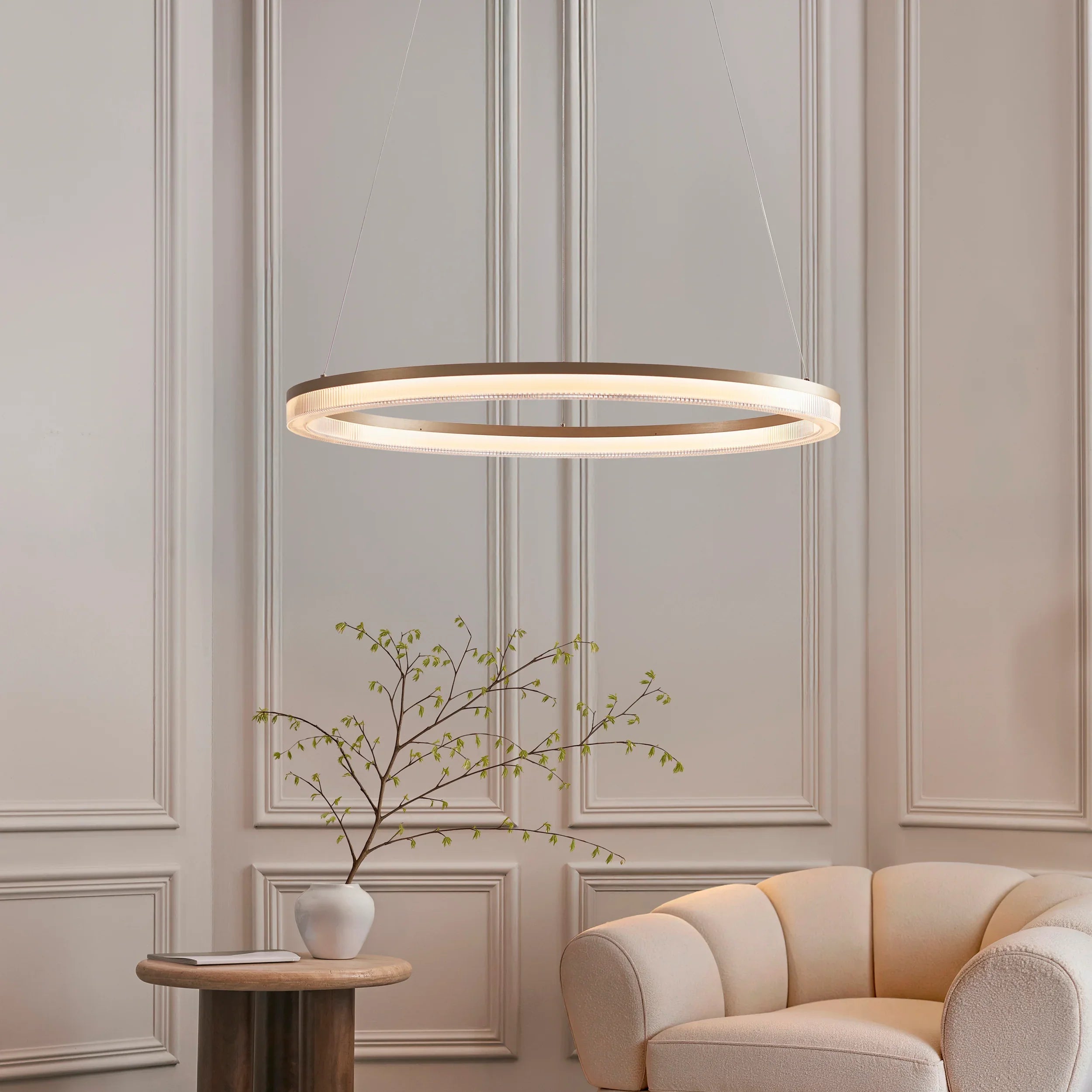 Helio Ripple Hoop Pendant Light