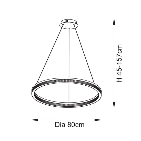 Helio Ripple Hoop Pendant Light