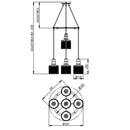 Bert Frank Riddle Cluster 5 Pendant Light | All Square Lighting