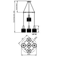 Bert Frank Riddle Cluster 5 Pendant Light | All Square Lighting