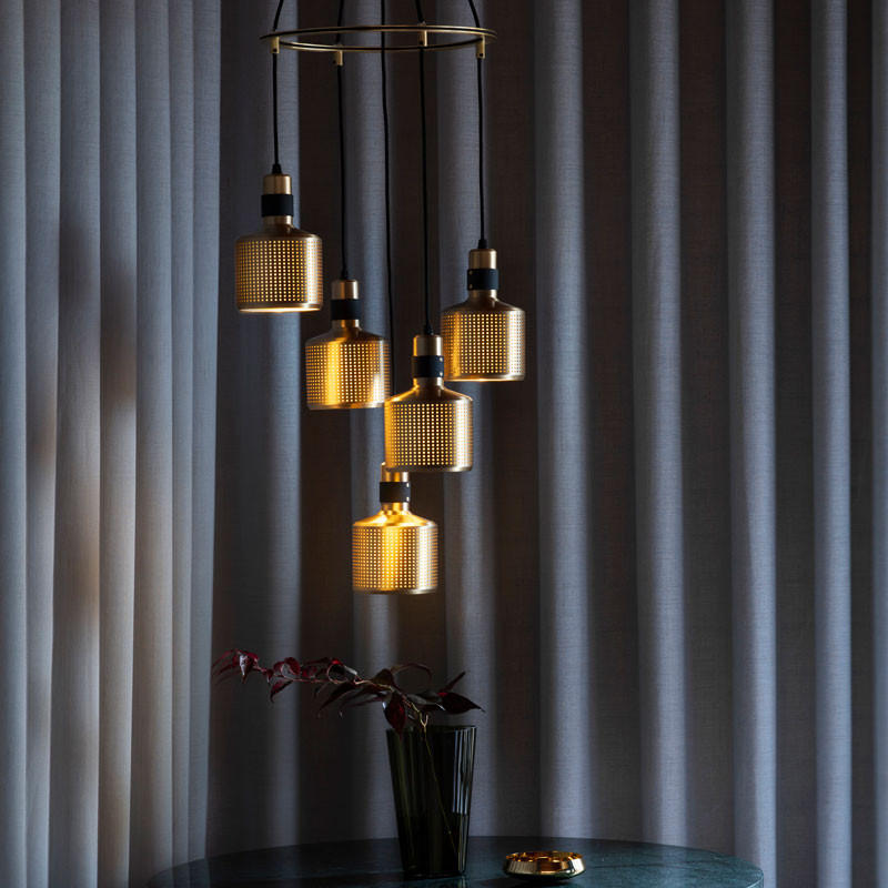 Bert Frank Riddle Cluster 5 Pendant Light | All Square Lighting