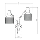 Bert Frank Riddle Double Wall Light | All Square Lighting