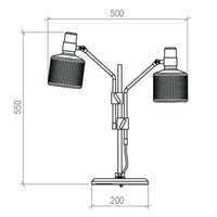 Bert Frank Riddle Twin Table Lamp | All Square Lighting