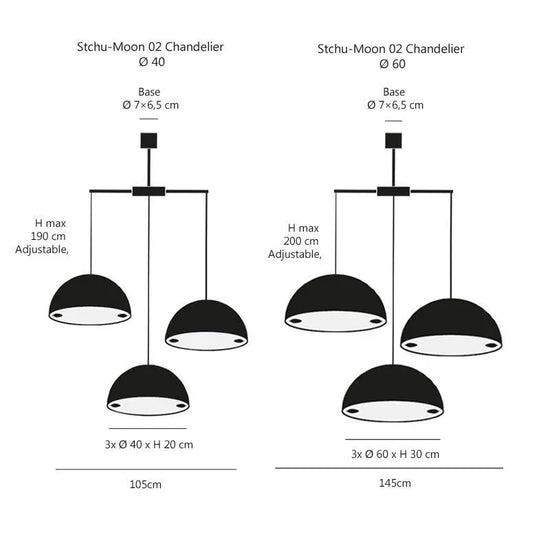 Stchu-Moon 02 Chandelier Pendant Light
