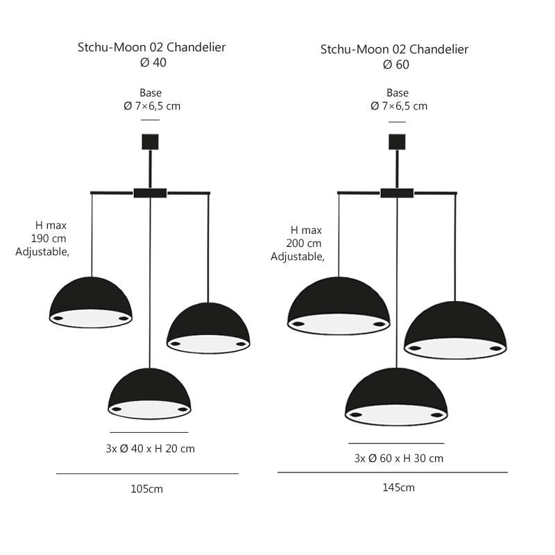Stchu-Moon 02 Chandelier Pendant Light