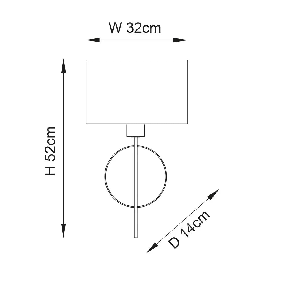 Hoop Leaf Wall Light