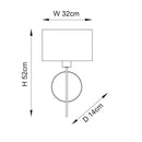 Hoop Leaf Wall Light