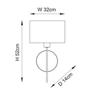 Hoop Leaf Wall Light