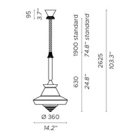 Contardi Calypso Guadaloupe Outdoor Pendant Light | All Square Lighting