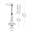 Contardi Calypso Guadaloupe Pendant Light | All Square Lighting