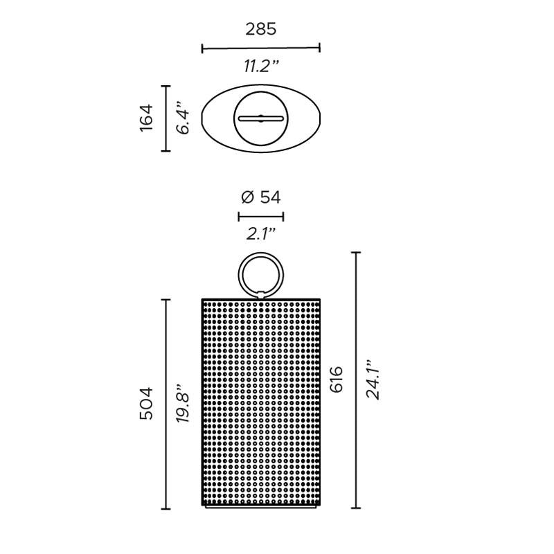 Clara Medium Battery Outdoor Floor Lamp