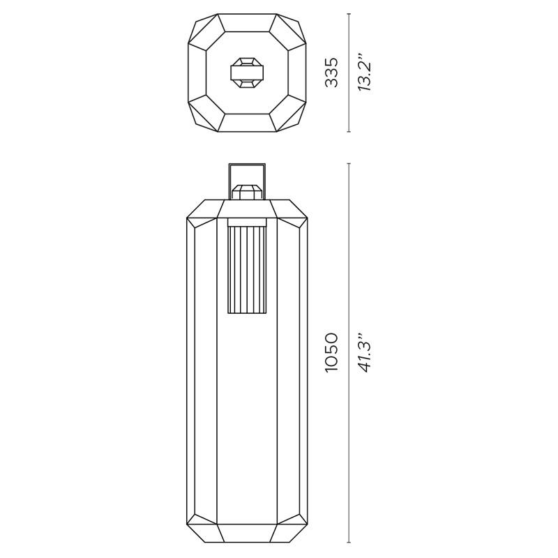 Cube Large Outdoor Battery Floor Lamp